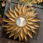 Зеркало-солнце с золотыми с лучами Rays of Peace варинант исполнения - 3 | Loft Concept в Грозном