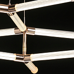 Люстра с геометрической конструкцией из вытянутых цилиндрических плафонов Hex Scaffold  варинант исполнения - 6 | Loft Concept в Грозном