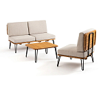 Двухместный диван из акации без подлоконтиков Amra варинант исполнения - 2 | Loft Concept в Грозном