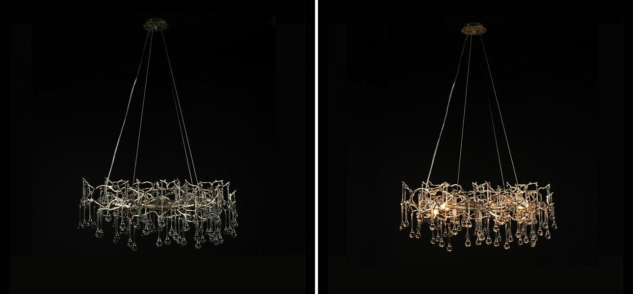 Люстра Crystal Drops Silver диаметр 80 Люстра Crystal Drops Silver диаметр 80 - Loft-Concept в Грозном