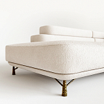 Диван угловой Saint-Trope на ножках с обивкой букле  варинант исполнения - 2 | Loft Concept в Грозном