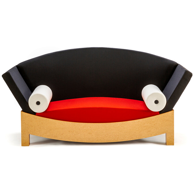 Дизайнерский диван с двумя подушками-валиками Poltronova Mitzi Sofa Черный Красный Белый Песочный Дизайнерский диван с двумя подушками-валиками Poltronova Mitzi Sofa Черный Красный Белый Песочный в Грозном | Loft Concept
