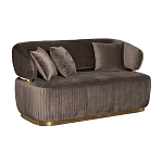 Диван двухместный коричневый Clarisse варинант исполнения - 1 | Loft Concept в Грозном
