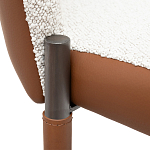 Стул мягкий с обивкой из рогожки и экокожи Contrasting Performance варинант исполнения - 2 | Loft Concept в Грозном