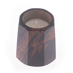 Подсвечник из натурального камня обсидиан со свечой Stone Candlestick варинант исполнения - 2 | Loft Concept в Грозном
