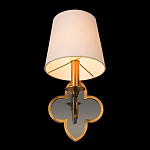 Бра с белым текстильным абажуром и фигурным основанием с зеркальной вставкой Vitorino варинант исполнения - 4 | Loft Concept в Грозном