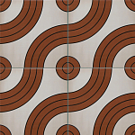 Дизайнерская плитка с узором Дорожки 2 варинант исполнения - 1 | Loft Concept в Грозном