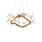 Люстра подвесная с прозрачными стеклянными птичками на ветвях Диаметр 80 см Serip Voa варинант исполнения - 7 | Loft Concept в Грозном
