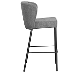 Стул барный серый с широкой закругленной спинкой Bar Chair Gray варинант исполнения - 1 | Loft Concept в Грозном