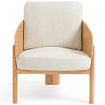 Кресло с каркасом из массива дуба Gallin Chair Boucle варинант исполнения - 2 | Loft Concept в Грозном