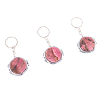 Зеркало брелок складное двухстороннее из натурального камня Родонит Stone Mirrors варинант исполнения - 8 | Loft Concept в Грозном