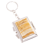 Зеркало брелок складное двухстороннее из натурального камня Оникс Silver Stone Mirrors варинант исполнения - 1 | Loft Concept в Грозном