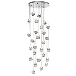 Люстра каскадня с 27-ю прозрачными шарообразными подвесами Bubbles Bocci варинант исполнения - 4 | Loft Concept в Грозном