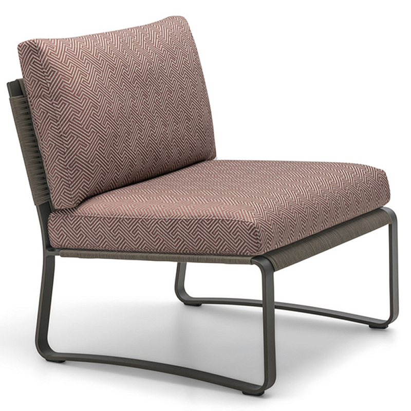 Дизайнерское уличное кресло на металлическом каркасе PHOENIX Armchair Графитовый Коричневый Серый Дизайнерское уличное кресло на металлическом каркасе PHOENIX Armchair Графитовый Коричневый Серый в Грозном | Loft Concept