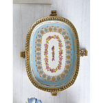 Чаша с цветочным орнаментом на бронзовых ножках Eden Garden варинант исполнения - 5 | Loft Concept в Грозном