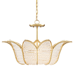 Люстра в форме тюльпана с лепестками из прозрачных стеклянных бусин Hanging Flowers варинант исполнения - 2 | Loft Concept в Грозном