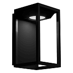 Уличный настенный светильник прямоугольной формы черного цвета Geometric Glow варинант исполнения - 1 | Loft Concept в Грозном