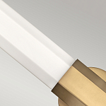 Бра для ванных комнат горизонтальное с длинным белым матовым плафоном в форме шестиугольника на круглом основании Hinkley варинант исполнения - 10 | Loft Concept в Грозном