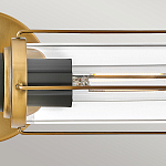 Бра для ванных комнат горизонтальное с 2-мя прозрачным цилиндрическим плафонами на круглом основании Hinkley варинант исполнения - 4 | Loft Concept в Грозном