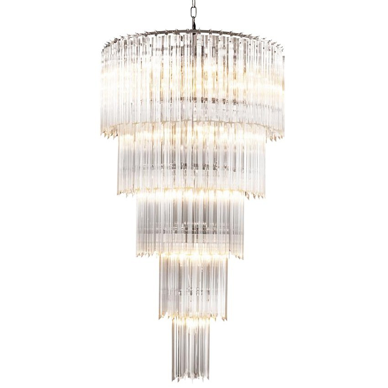 Люстра Chandelier Alpina L Никель Прозрачный (Transparent) Люстра Chandelier Alpina L Никель Прозрачный (Transparent) в Грозном | Loft Concept