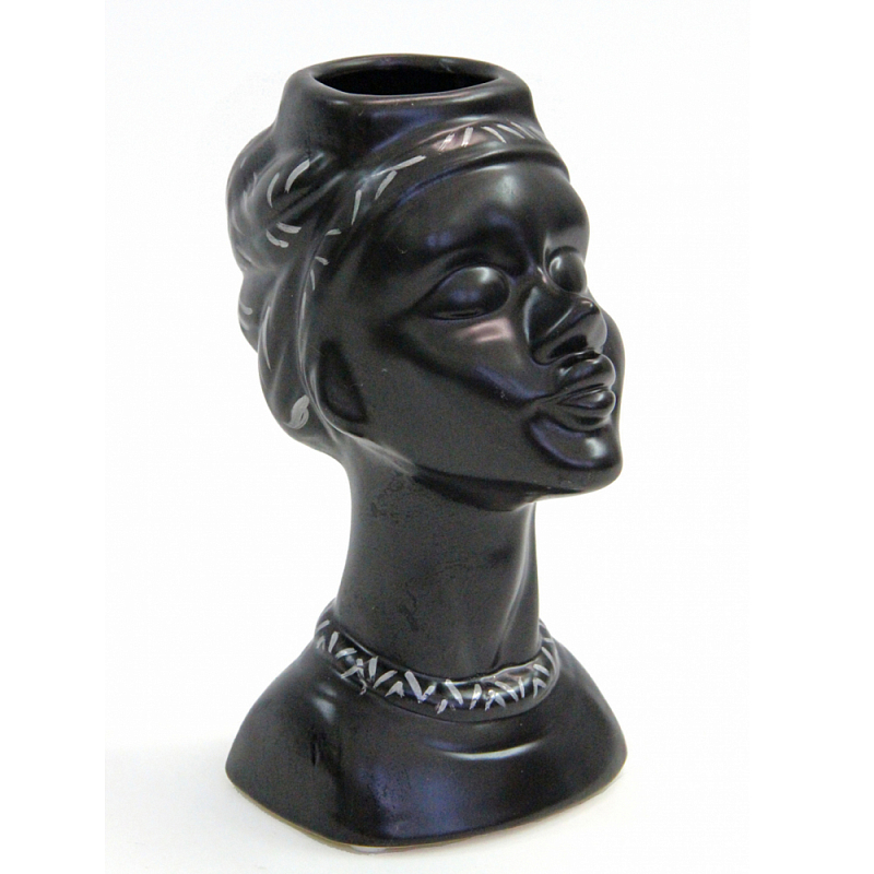 Ваза керамическая Face forever Panther Черный в Грозном | Loft Concept 