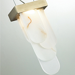 Подвесной светильник с белыми вертикальными элементами Alabaster Totem варинант исполнения - 11 | Loft Concept в Грозном