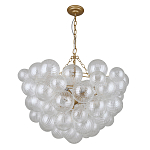 Люстра подвесная с рифлёными стеклянными шарами в форме воздушного облака Berries Chandelier варинант исполнения - 1 | Loft Concept в Грозном