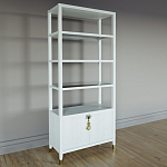 Стеллаж со стеклянными полками Elsa Dreams White варинант исполнения - 1 | Loft Concept в Грозном