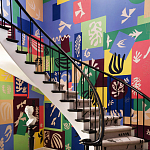 Обои ручная роспись в стиле Арт-деко Jazz Special Colourway on dyed silk with embroidery варинант исполнения - 1 | Loft Concept в Грозном