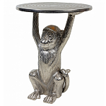 Столик с подстольем в виде обезьянки Bombay Nickel варинант исполнения - 1 | Loft Concept в Грозном