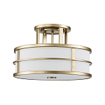 Потолочный светильник с белым матовым абажуром в металлическом каркасе Feiss варинант исполнения - 1 | Loft Concept в Грозном