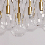 Люстра с 9-ю прозрачными стеклянными плафонами в форме капли Lucid Rain  варинант исполнения - 7 | Loft Concept в Грозном