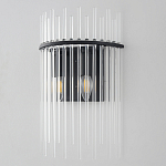 Бра со стеклянными прозрачными трубками и черным металлическим каркасом Nembus варинант исполнения - 3 | Loft Concept в Грозном