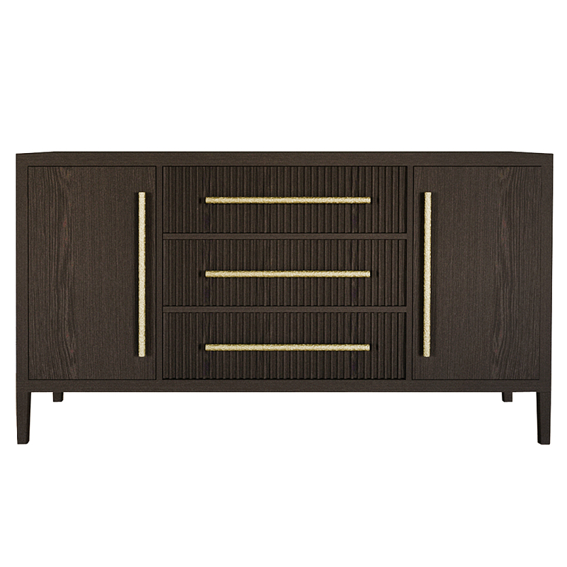 Буфет Primo с тремя ящиками и двумя фасадами Темный орех Орех Золотой в Грозном | Loft Concept 