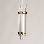 Подвесной светильник с цилиндрическим плафоном из прозрачных стеклянных трубок Nembus варинант исполнения - 3 | Loft Concept в Грозном