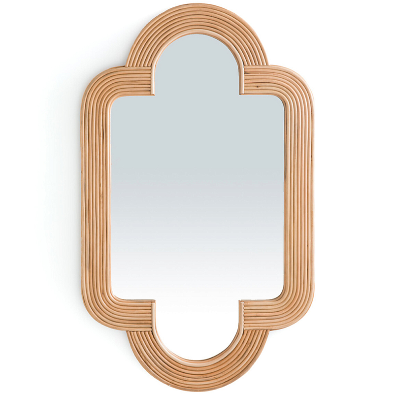 Зеркало Wicrer Furniture с каркасом из ротанга Бежевый Зеркало Wicrer Furniture с каркасом из ротанга Бежевый в Грозном | Loft Concept