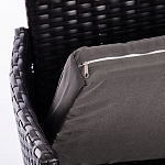 Обеденный комплект из искуственного ротанга Vintara черный варинант исполнения - 4 | Loft Concept в Грозном