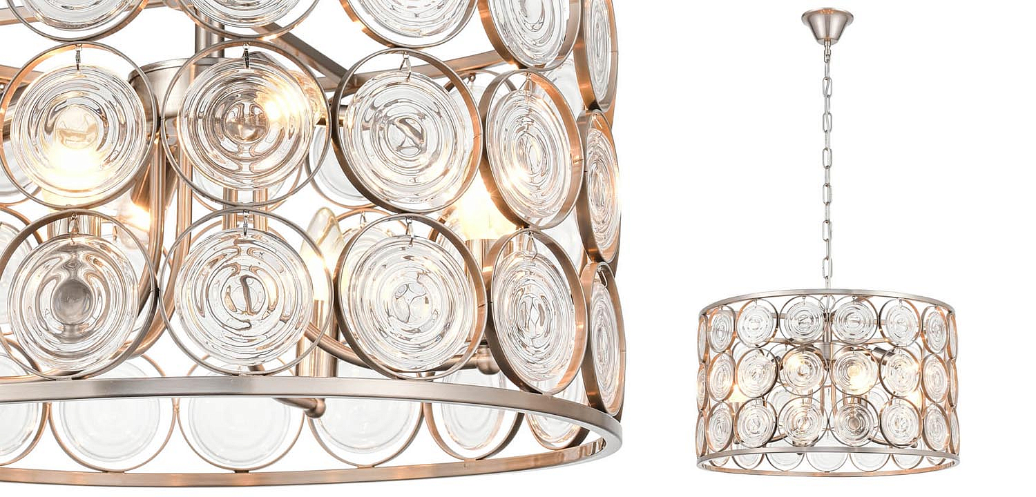 Люстра Edalina Chandelier nickel satin 50 Люстра Edalina Chandelier nickel satin 50 - Loft-Concept в Грозном
