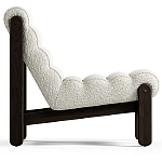 Кресло с деревянным каркасом и обивкой из белой ткани букле Medieval Furniture варинант исполнения - 4 | Loft Concept в Грозном