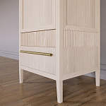 Узкий Шкаф Primo с 2 выдвижными ящиками Светлый дуб варинант исполнения - 4 | Loft Concept в Грозном