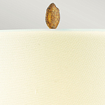 Настольная лампа с кремовым льняным цилиндрическим абажуром и ножкой в форме золотистой ветки Gilded Nola варинант исполнения - 2 | Loft Concept в Грозном