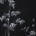 Обои ручная роспись Bamboo Argent on Pitch dyed silk варинант исполнения - 1 | Loft Concept в Грозном