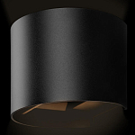 Уличный настенный светильник цилиндрической формы черного цвета из металла Urban Minimalist варинант исполнения - 3 | Loft Concept в Грозном