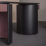 Дизайнерский письменный стол овальной формы с 2-мя выдвижными ящиками по бокам Parsec варинант исполнения - 2 | Loft Concept в Грозном