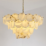 Люстра подвесная четырехъярусная с подвесками в форме дисков Cryptocrystalline Stone варинант исполнения - 6 | Loft Concept в Грозном