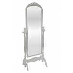 Зеркало напольное белое из массива бука с легкими потертостями White Provence варинант исполнения - 1 | Loft Concept в Грозном