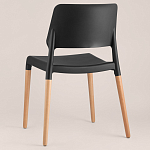 Пластиковый стул на ножках из массива бука Ferret Black 4 шт варинант исполнения - 5 | Loft Concept в Грозном