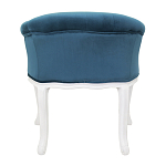 Кресло низкое в стиле прованс Louis French Armchair white and blue velour варинант исполнения - 2 | Loft Concept в Грозном