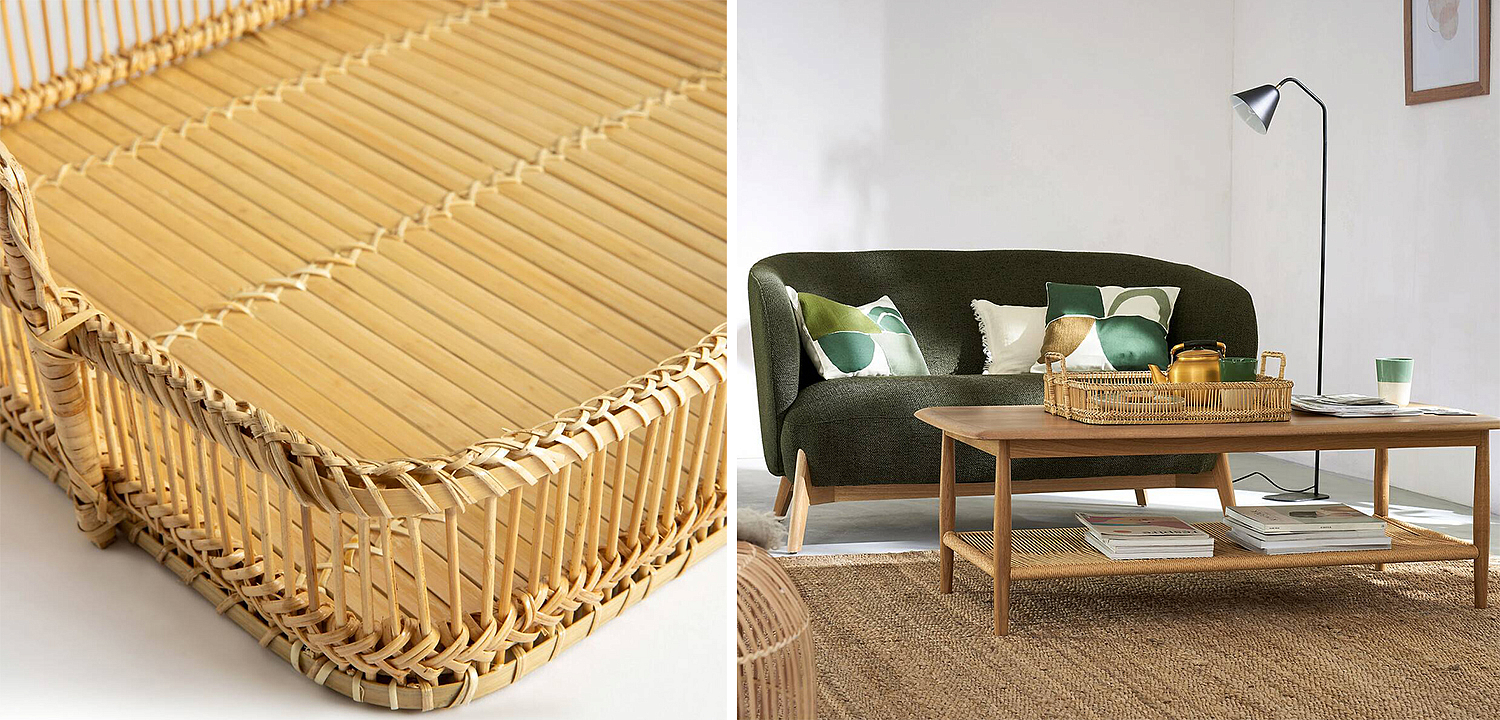 Поднос Wicker Bamboo Rattan Поднос Wicker Bamboo Rattan - Loft-Concept в Грозном