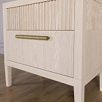 Прикроватная Тумбочка Primo с двумя ящиками Светлый дуб варинант исполнения - 3 | Loft Concept в Грозном